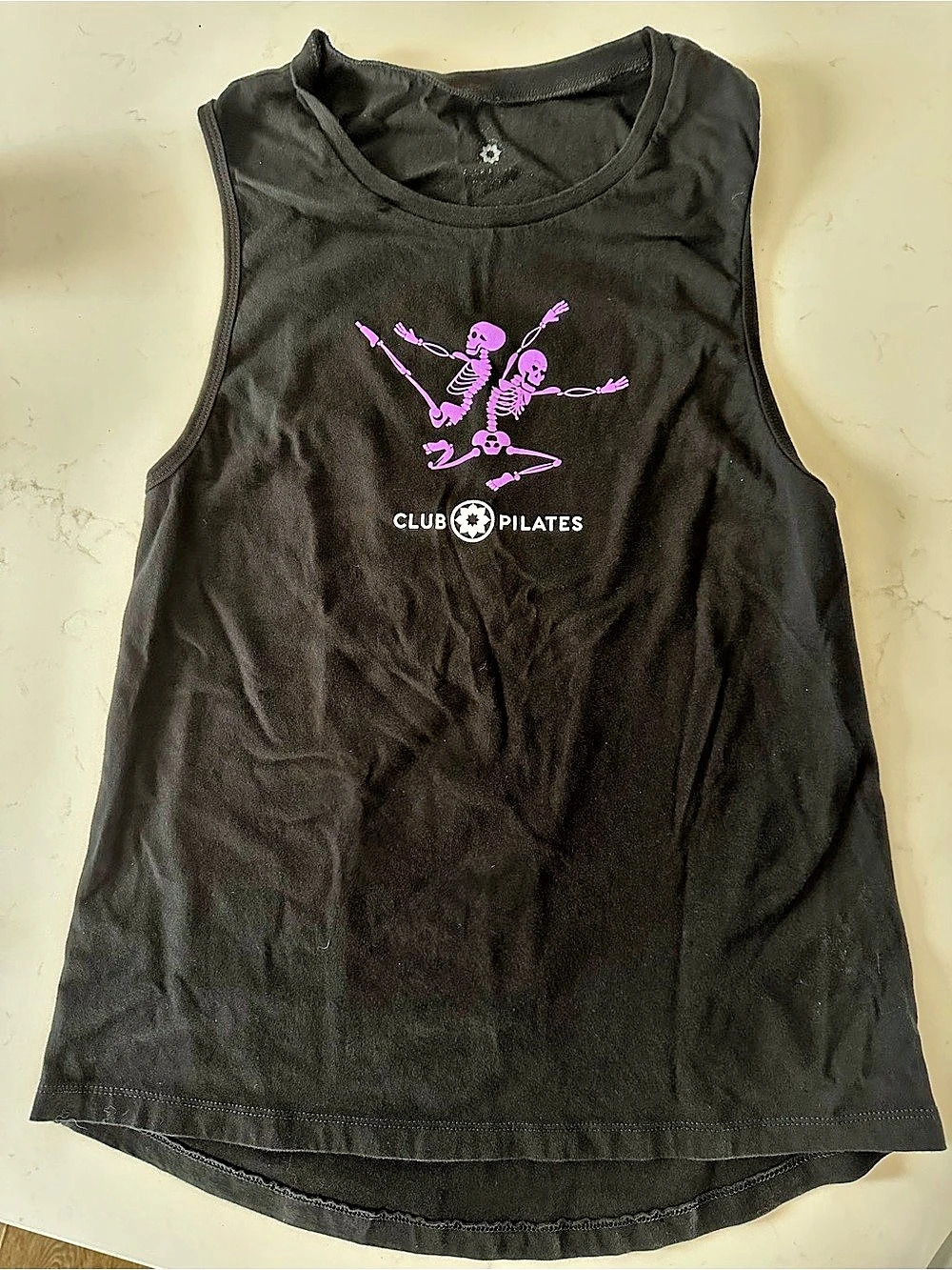 Club Pilates Halloween Tee in Black & Purple Size S/M